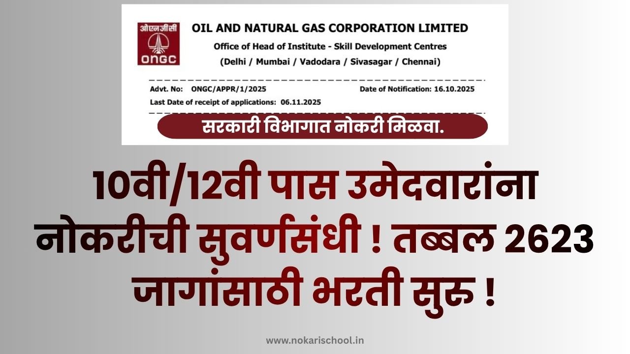 ONGC Apprentice Bharti 2025